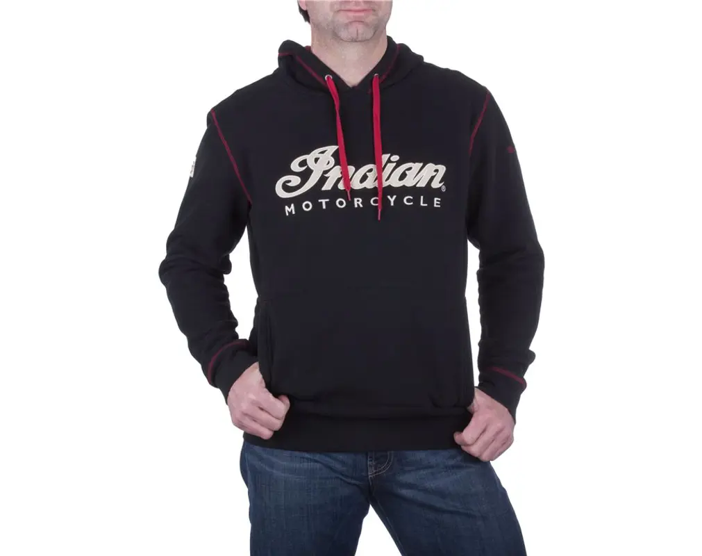 Pullover uomo cappuccio logo Indian motorcycle
