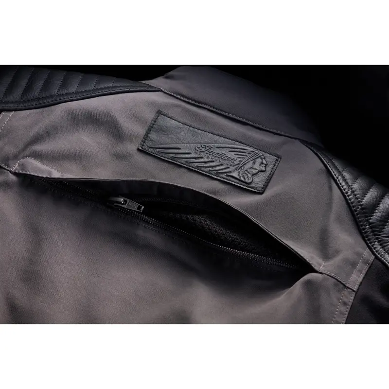 Indian Motorcycle Textile Idaho Jacket Donna, Grigio - logo retro