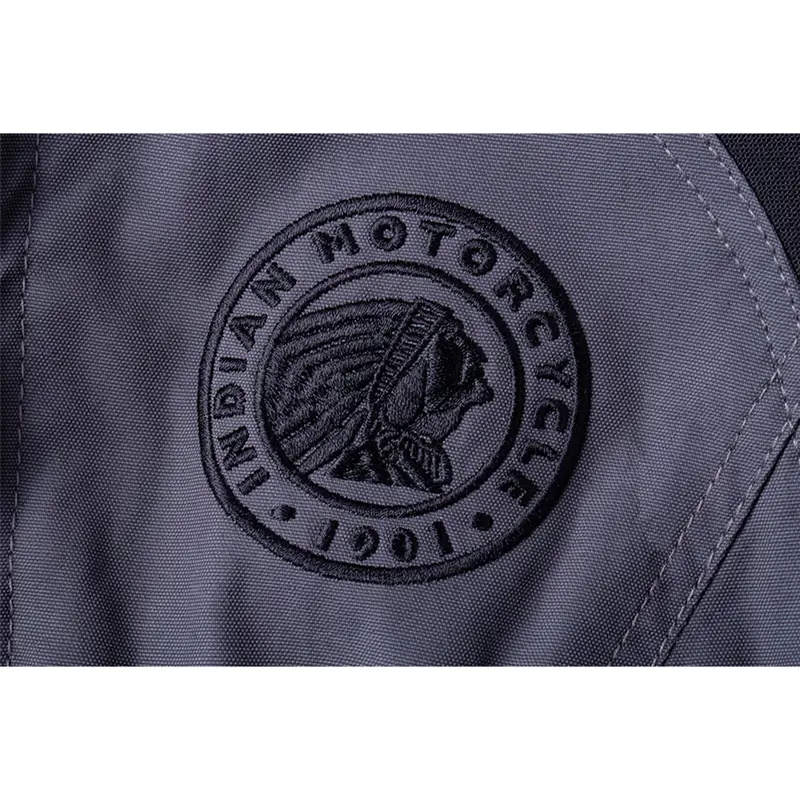 Indian Motorcycle Textile Idaho Jacket Donna, Grigio - logo petto