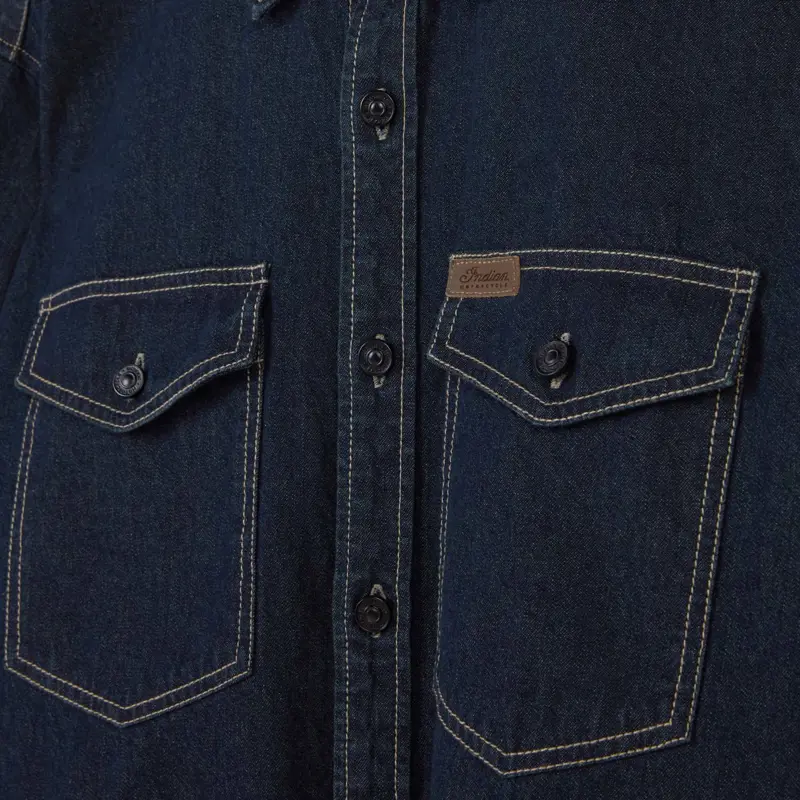 Heritage Denim Shirt uomo, Navy | Logo tasca