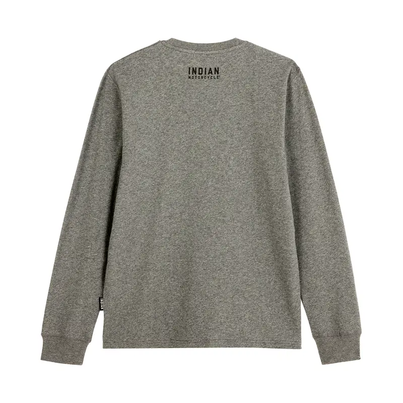 Chain Stitch Emroidery Long Sleeve T-Shirt - Logo Schiena