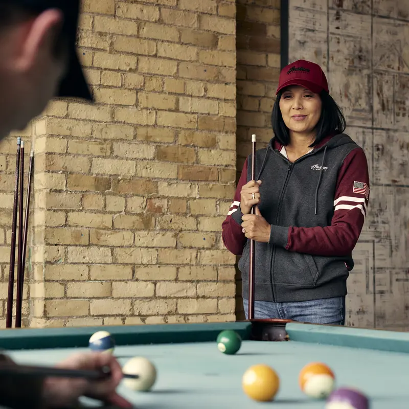 Contrast Zip Thru Hoodie - Indossata