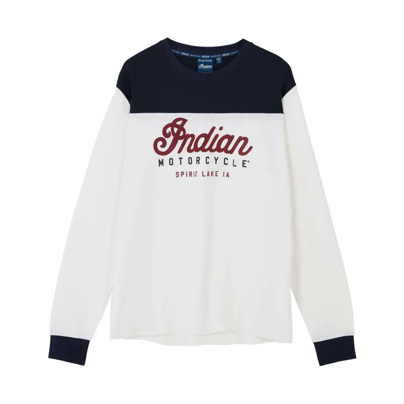 Cotton Mesh Colorblock Long Sleeve - Logo Davanti