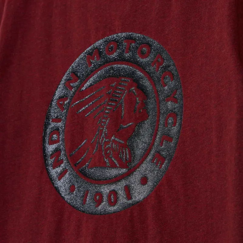 Glitter Back Headdress T-Shirt - Dettaglio Logo Indian Motorcycle