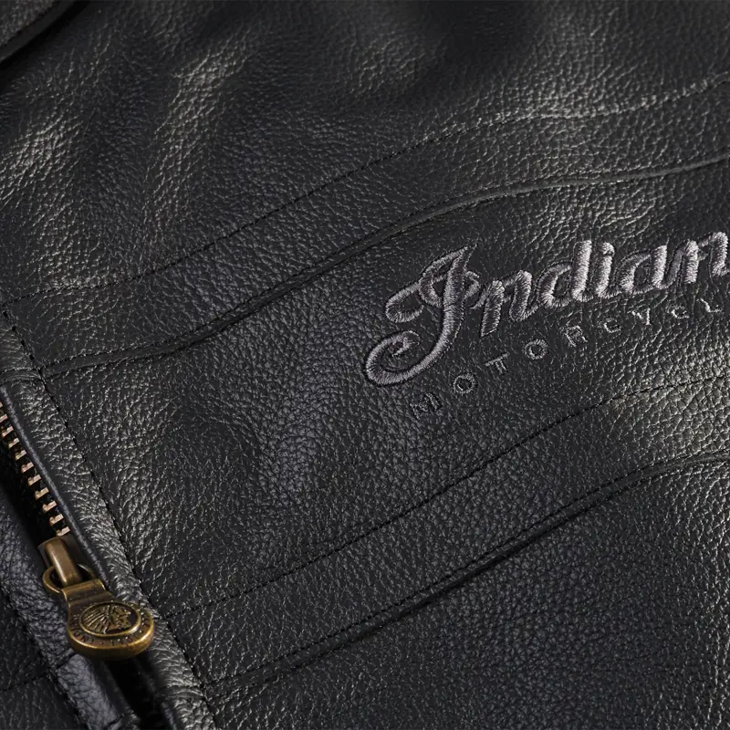 Leather Beckman Riding Jacket with Removable Lining - Colore Nero