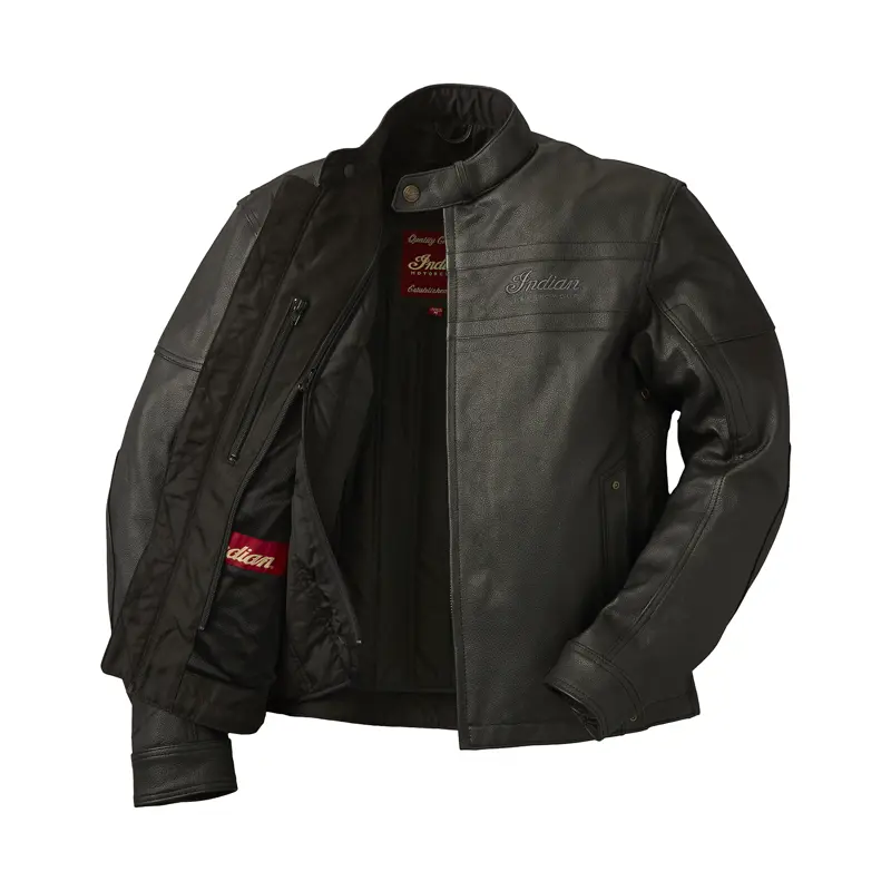 Leather Beckman Riding Jacket with Removable Lining - Giacca Aperta