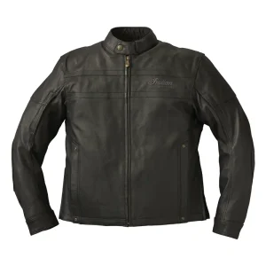 Leather Beckman Riding Jacket with Removable Lining - Logo Davanti
