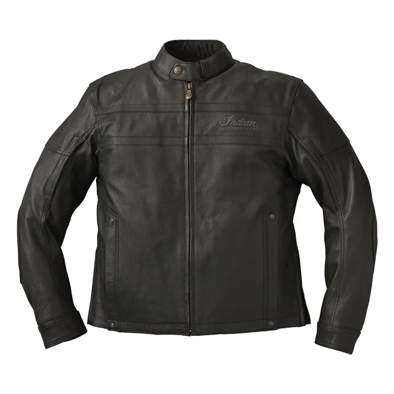 Leather Beckman Riding Jacket with Removable Lining - Logo Davanti