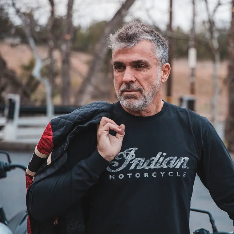 Long Sleeve Script Logo T-Shirt - Colore Nero