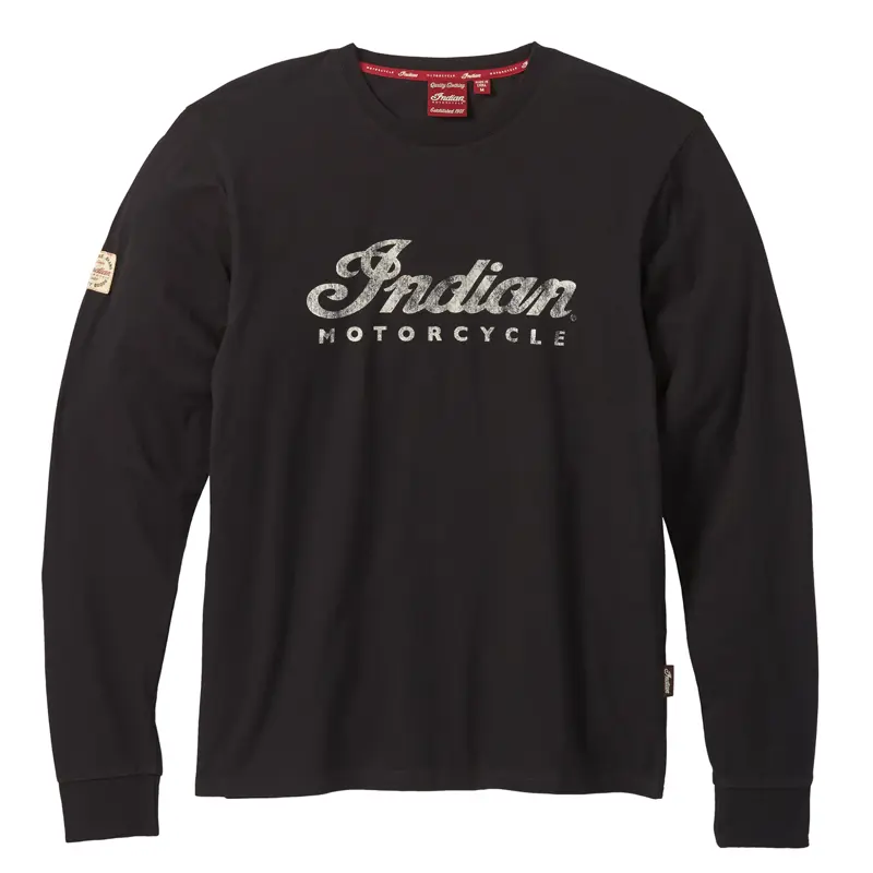 Long Sleeve Script Logo T-Shirt - Logo Davanti