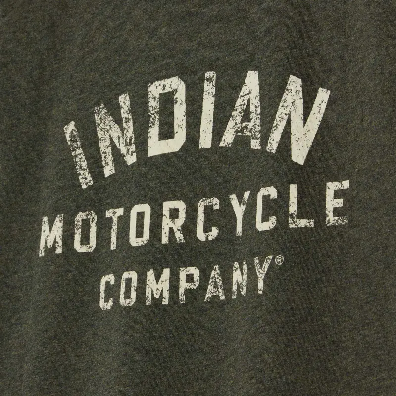 Marl Crew Neck T-Shirt - Dettaglio Logo Indian Motorcycle