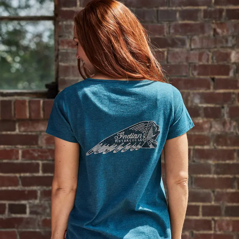 Marl Diamante Headdress T-Shirt - Indossata