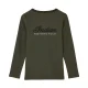Marl Script Henley Long Sleeve T-Shirt - Logo Schiena