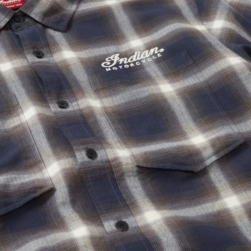 Men's Herringbone Shirt - Navy