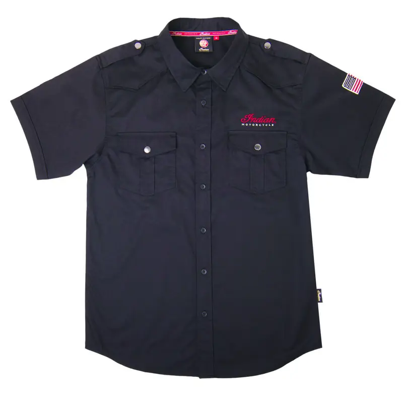 Men's Short-Sleeve Casual Shirt, Black