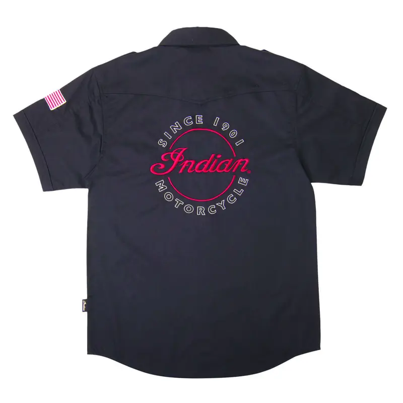 Men's Short-Sleeve Casual Shirt, Logo Schiena