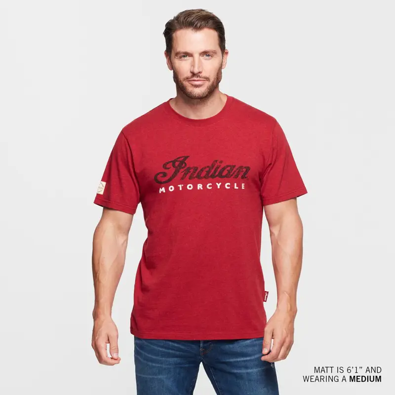 Red Marl Script Logo T-Shirt - Taglia M