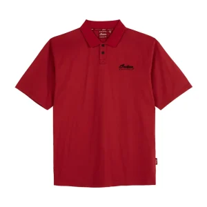 Red Polo Shirt - Logo Indian Davanti