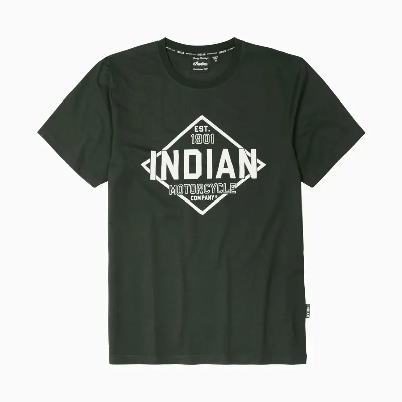 Rhombus T-Shirt, Khaki - Logo Indian Davanti