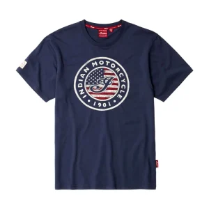 USA Flag Logo T-Shirt - Logo Indian Davanti