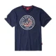 USA Flag Logo T-Shirt - Logo Indian Davanti