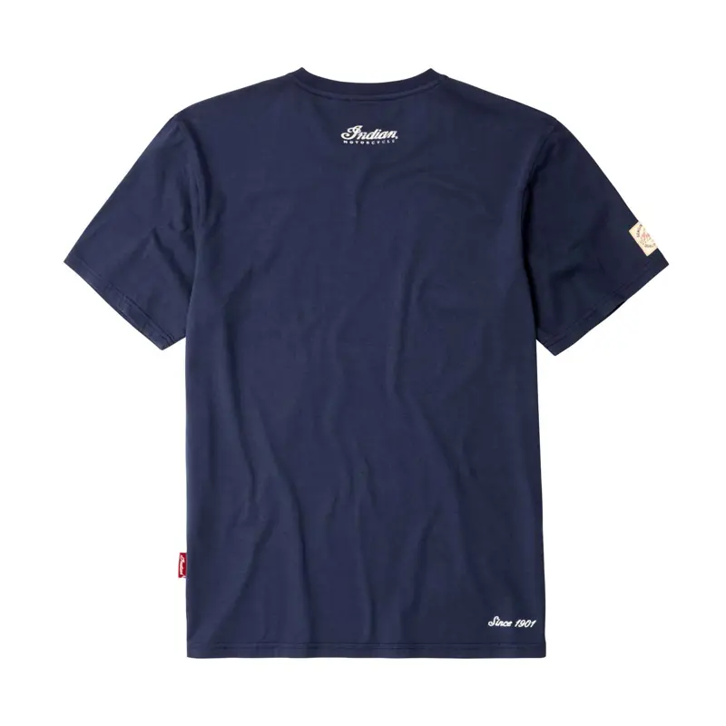 USA Flag Logo T-Shirt - Logo Indian Schiena