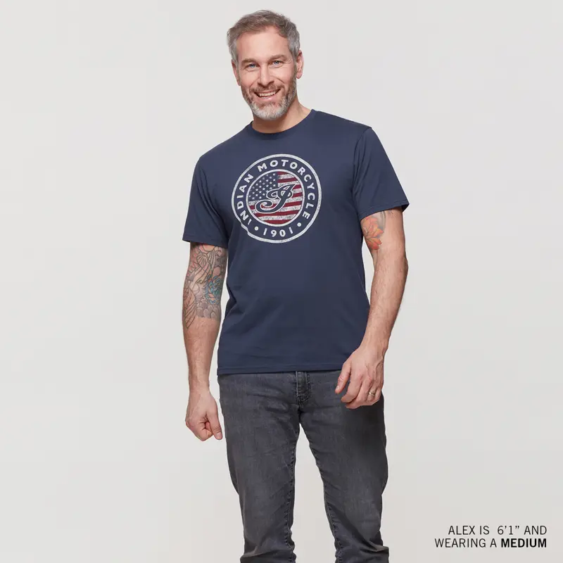 USA Flag Logo T-Shirt - Taglia M