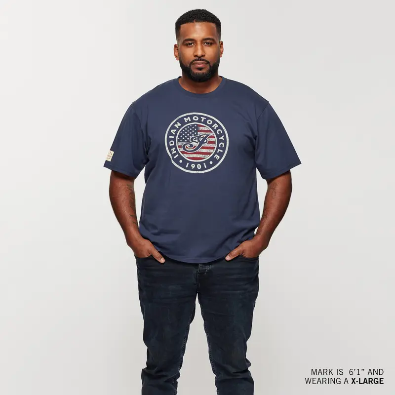 USA Flag Logo T-Shirt - Taglia XL