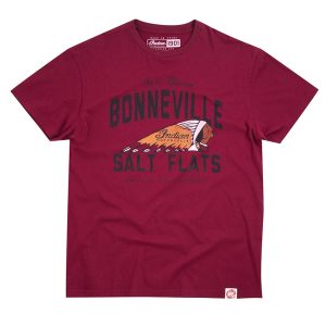 T-SHIRT UOMO ROSSA BONNEVILLE INDIAN - TAGLIA M